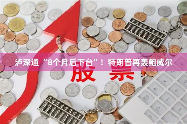 泸深通 “8个月后下台”！特朗普再轰鲍威尔